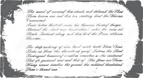 Old manuscript with decorative grunge border
