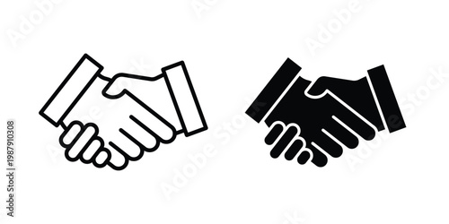 Commitment icon editable designs collection. black and white icons