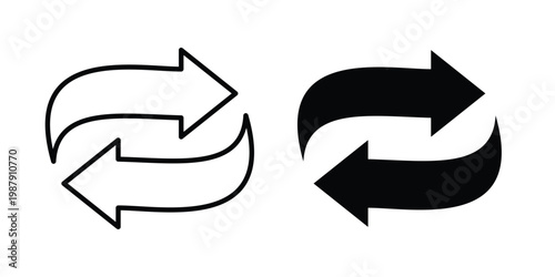 Obraz na plátně Converter icon editable designs collection. black and white icons