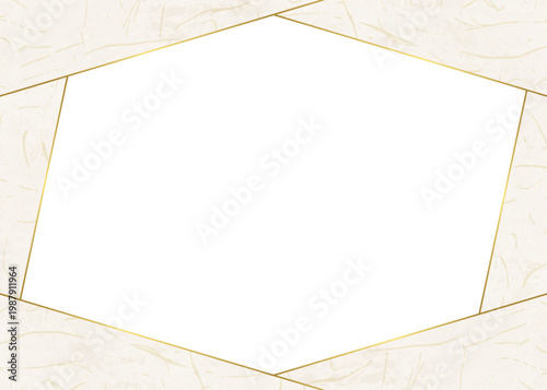 和紙風のフレーム、和風の背景素材