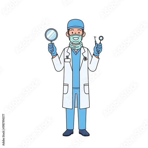 Doctor in protective medical gear.