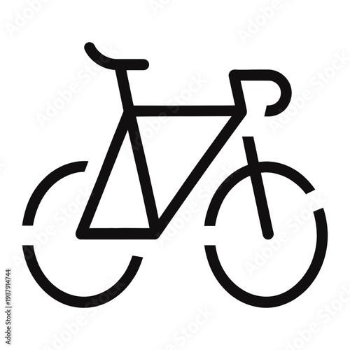 Vector graphic of a simple bicycle icon