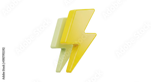 Free Download Two 3D Lightning Bolt Icons - GFXLoad