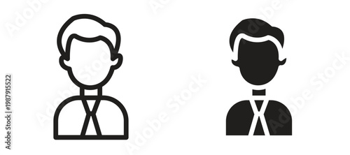 Businessman icon symbol, black style vector icons pack