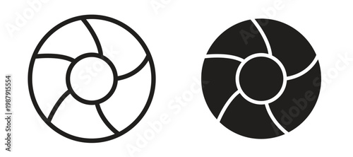 Camera shutter icon symbol, black style vector icons pack