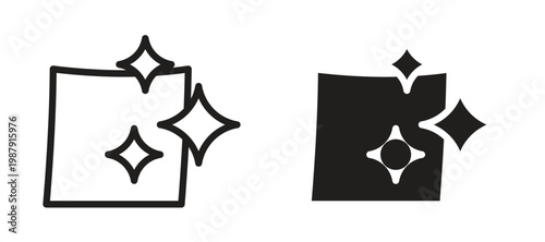 Clean icon symbol, black style vector icons pack