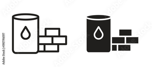 Commodity icon symbol, black style vector icons pack