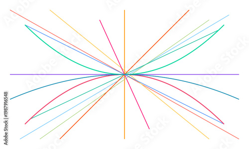 abstract colorful background Mathematical Curves Starburst