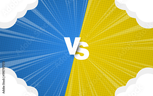 Versus letters in comics style