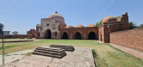 Ancient Mughal Architecture of Kabuli Bagh Mosque Built by Emperor Babur in Panipat Haryana India