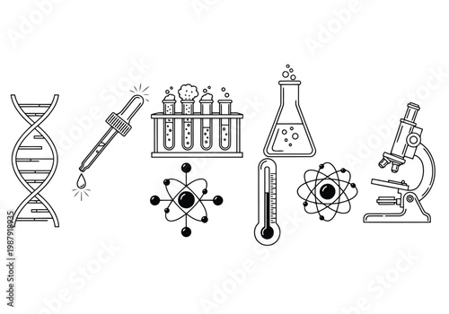 Essential tools and symbols used in modern scientific research and experimentation