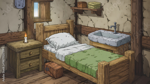 Explore the Warmth and Charm of a Cozy Rustic Bedroom with Handmade Furniture and a Peaceful Atmosphere for Ultimate Relaxation