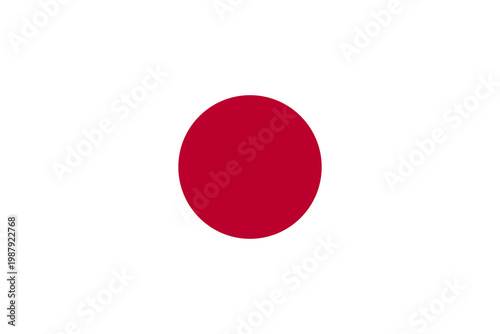 Принти на полотні Japan flag icon with rounded corners isolated on transparent background