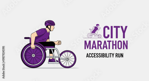 City Marathon Accessibility Run: Inclusive Sports Event Celebrating Physical Activity