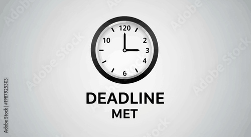 Clock Symbolizing Deadline Achievement And Its Positive Effect for Work Completion with Timeliness