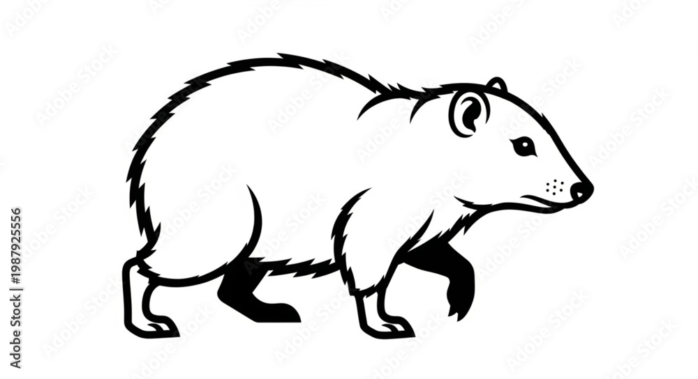 Obraz premium vector illustration of a bear