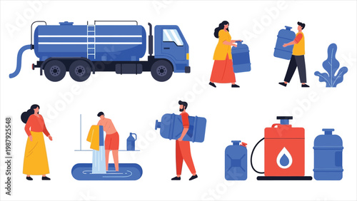 A Visual Anthology of Bulk Water Transportation, Community Distribution, and the Daily Rituals of Domestic Hydration