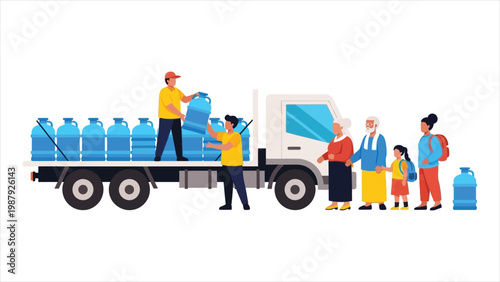 A Visual Narrative of Intergenerational Resilience, Humanitarian Logistics, and the Collective Effort for Water Security