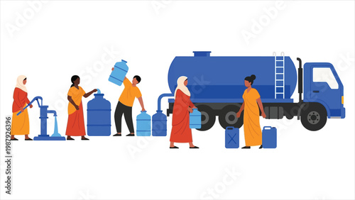 A Visual Narrative of Water Scarcity, Collective Resilience, and the Daily Pursuit of a Vital Resource.