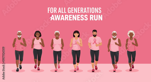 Community Members Running Together for Cancer Awareness Across Generational Lines