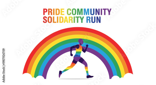 Community Run Celebrates Diversity and Inclusion Under a Vibrant Rainbow Arc Symbolism
