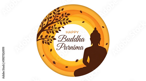 Peaceful Buddha Purnima Meditation Serenity for Spiritual Wellness and Buddhist Holiday Celebrations