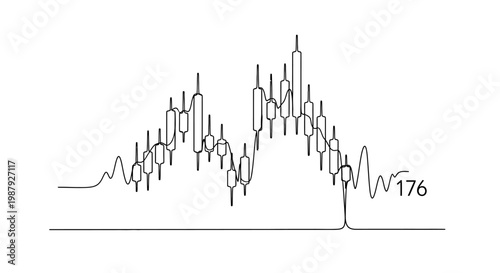 Candlestick Chart Showing Financial Market Volatility and Trends