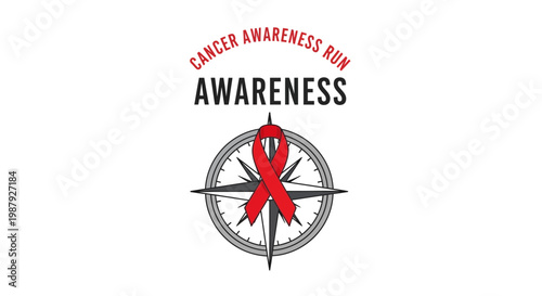Compass Guiding Awareness: Cancer Awareness Run Symbolizing Perseverance And Hope