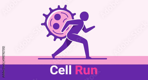 Conceptual Illustration Depicting Microscopic Biological Movement And Cellular Action