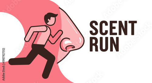 Conceptualizing a Unique Scent Journey Depicting a Person Following Their Sense of Smell