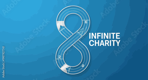 Conceptual Illustration Exploring Themes of Charity, Infinity and Endless Giving for Good Causes