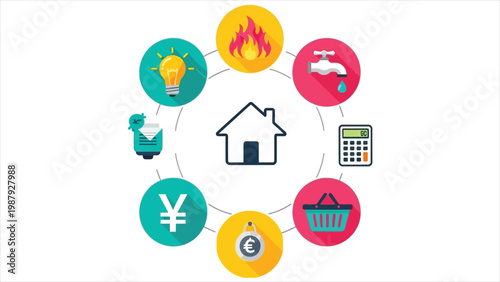 A Comprehensive Iconography of Essential Utility Management, Domestic Expenses, and Strategic Financial Planning
