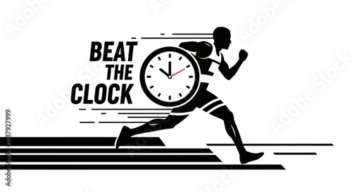 Conceptualizing Time Challenge: Athlete Racing Against the Clock with Dynamic Typography