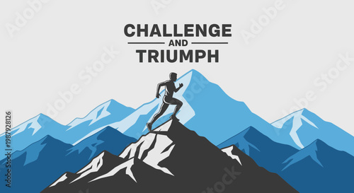 Conquer Your Ambitions: A Silhouette of Victory Over Mountain Challenges