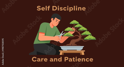 Cultivating Bonsai: A Visual Metaphor for Self Discipline, Care, and Patience