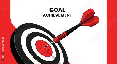 Dart Hitting the Target as a Symbol of Goal Reaching and Success in Modern World