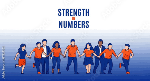 Diverse Group Joyfully Holding Hands Representing Unity and A Strong Community