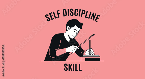 Depicting Discipline and Skill Illustrated in Visuals for Achieving Goals