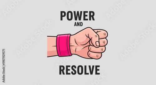 Depiction Of Power And Resolve: A Bold Graphic Representing Strength, Tenacity, And Firmness