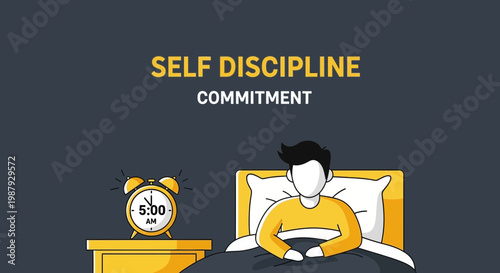 Depiction Of Early Morning Awakening Related To Self-Control And Making Positive Changes