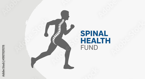 Depiction Of Healthy Spinal Cord Represented In Silhouette During Running For Promotion