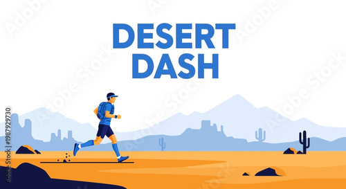 Desert Runner Embarking On An Endurance Race Through The Arid Terrain, Achieving Peak Velocity