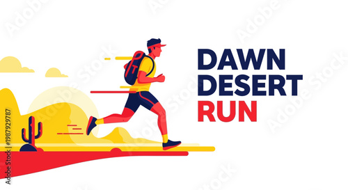 Desert Trail Runner Athlete Marathon Adventure