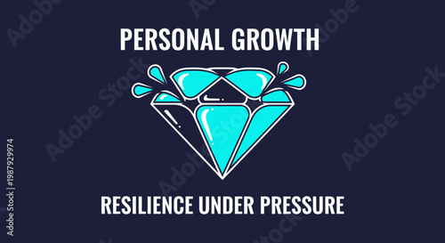 Diamond of Personal Empowerment Symbolizing Resilience And Thriving Under Challenges