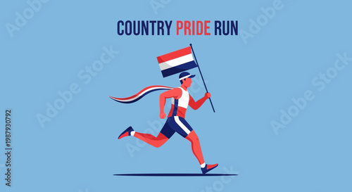 Dutch Athlete Celebrates National Pride During a Vigorous Run