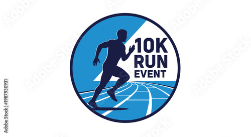 Dynamic 10k Run Event Silhouette Graphic