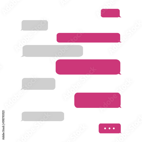 Chat Message Bubble UI Modern Clean Messaging App Interface Design