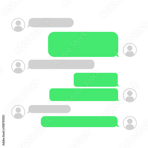 Chat Message Bubble UI Modern Clean Messaging App Interface Design