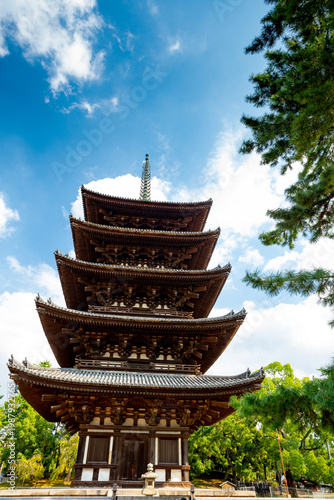 Kofukuji temple five storied pagoda, Nara, Japan