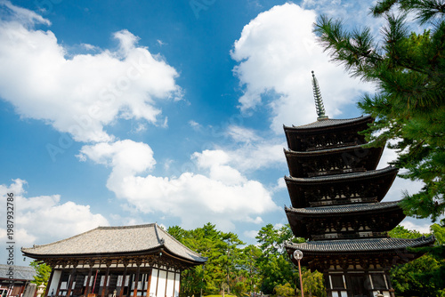 Kofukuji temple five storied pagoda, Nara, Japan